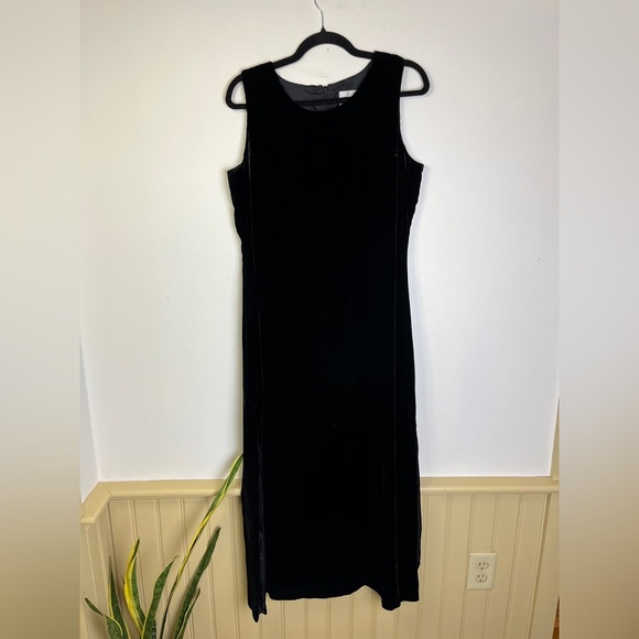 Vintage Chia & Chia Velvet Silk Maxi Slip Dress Sz 12 Fairy Whimsgioth Evening - Picture 11 of 11